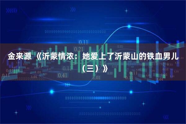 金来源 《沂蒙情浓：她爱上了沂蒙山的铁血男儿（三）》