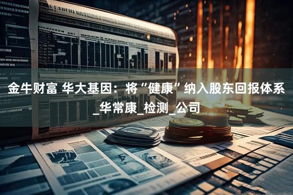 金牛财富 华大基因:将“健康”纳入股东回报体系_华常康_检测_公司